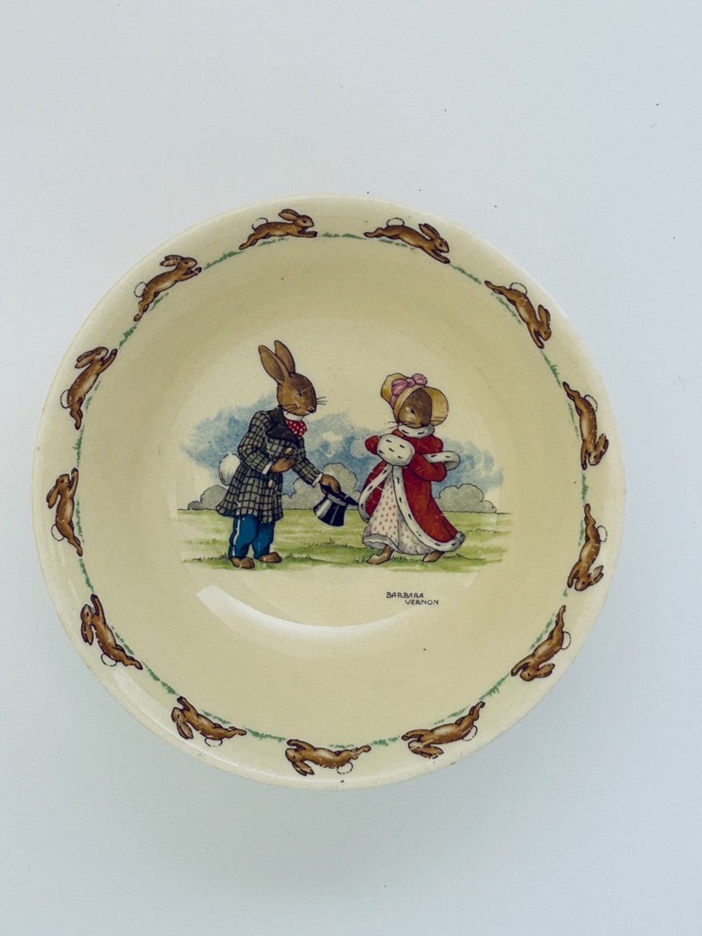 Vintage Royal Doulton Bunnykins Cereal bowl 6” 1940-50’s